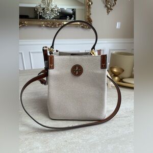 Tory Burch Tan and Brown Crossbody Bag